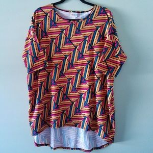 LuLaRoe | Irma Shirt M 💙Colorful Chevron ❤💛